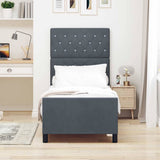 Vidaxl boxspringbed met hoofdeinde donkergrijs 80 x 200 cm fluweel