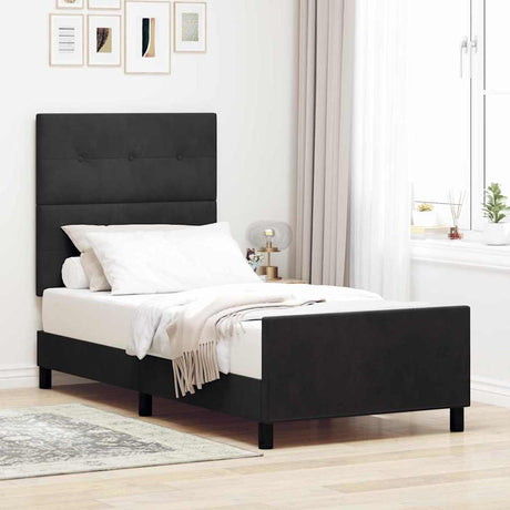 Vidaxl boxspringbed met hoofdeinde zwart 80 x 200 cm fluweel