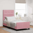 Vidaxl boxspringbed met hoofdeinde roze 90 x 190 cm fluweel