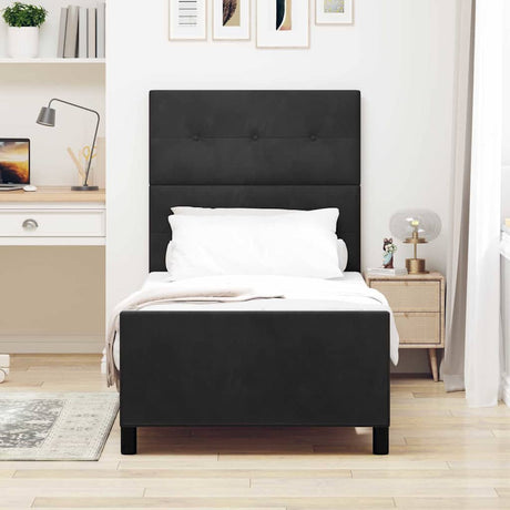 Vidaxl boxspringbed met hoofdeinde zwart 90 x 200 cm fluweel