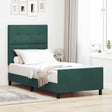 Vidaxl boxspringbed met hoofdeinde donkergroen 100 x 200 cm fluweel