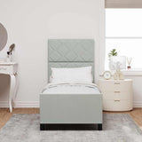 Vidaxl boxspringbed met hoofdeinde lichtgrijs 80 x 200 cm fluweel