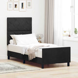 Vidaxl boxspringbed met hoofdeinde zwart 80 x 200 cm fluweel