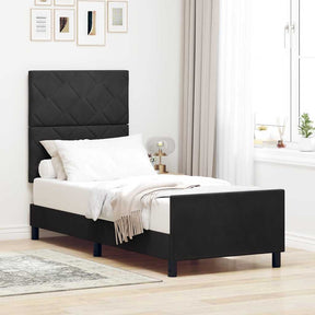 Vidaxl boxspringbed met hoofdeinde zwart 80 x 200 cm fluweel