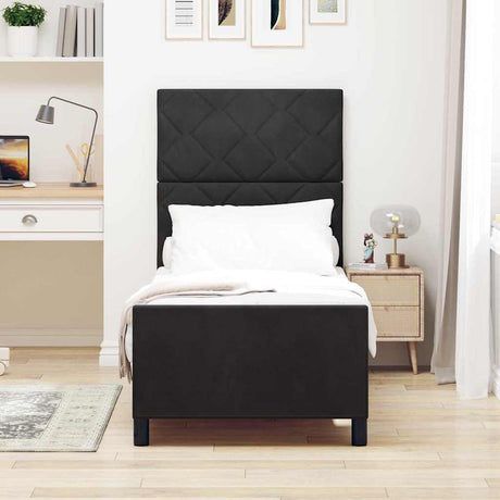 Vidaxl boxspringbed met hoofdeinde zwart 80 x 200 cm fluweel