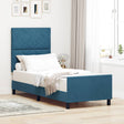 Vidaxl boxspringbed met hoofdeinde donkerblauw 80 x 200 cm fluweel