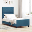 Vidaxl boxspringbed met hoofdeinde donkerblauw 90 x 200 cm fluweel