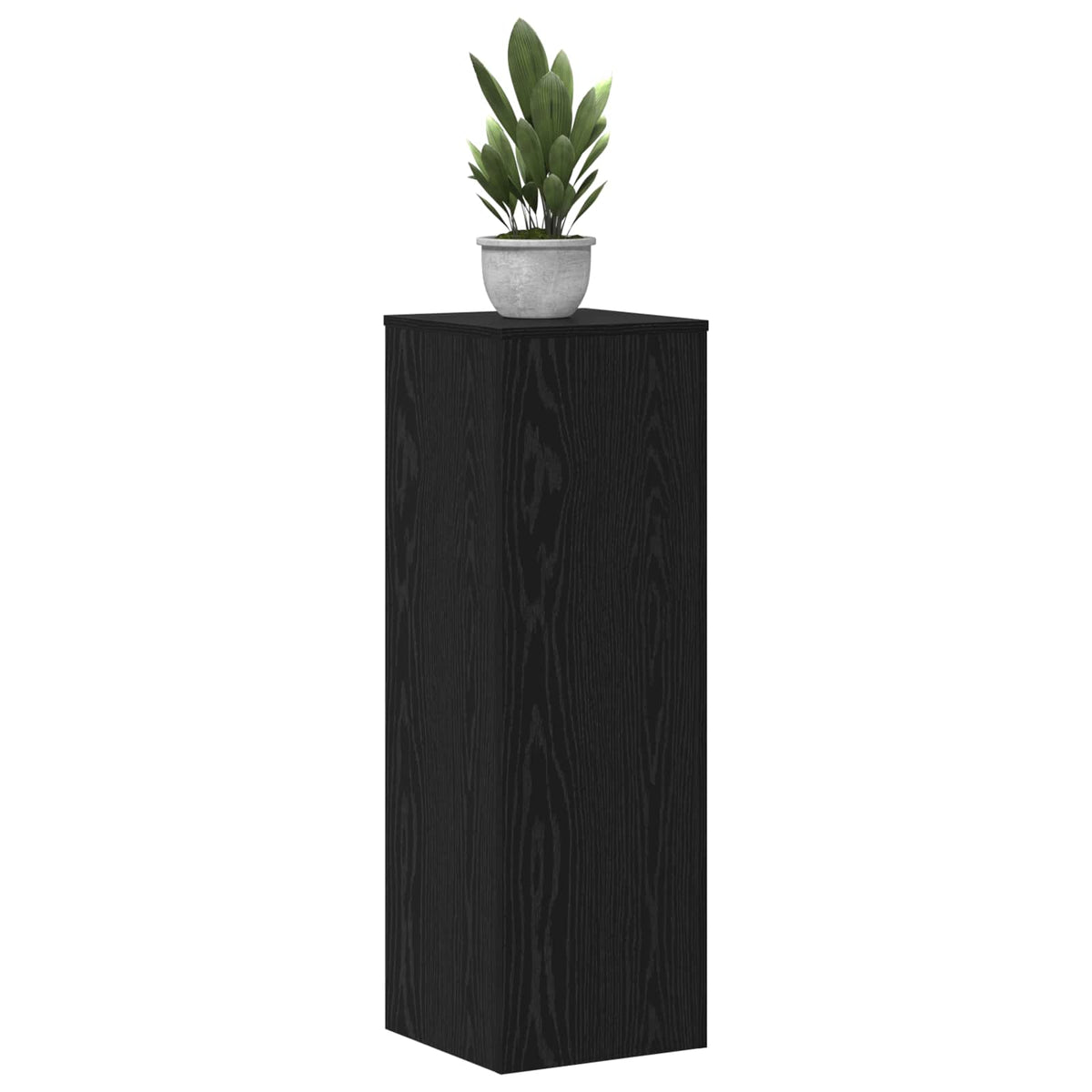 Vidaxl plantenstandaard 2 st zwart eiken 33 x 33 x 100 cm bewerkt hout