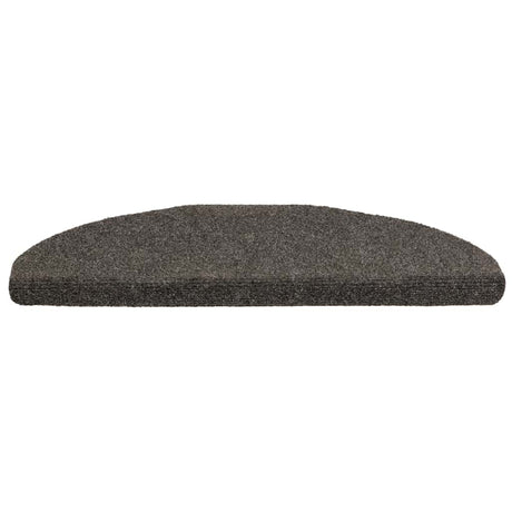 Vidaxl trapmatten zelfklevend 30 stuks 65x21x4 cm antraciet halfrond groot