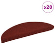 Vidaxl trapmatten zelfklevend 20 stuks 56x17x3 cm bordeaux rood halfrond
