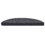 Vidaxl trapmatten zelfklevend 30 stuks 56x17x3 cm donkergrijs halfrond