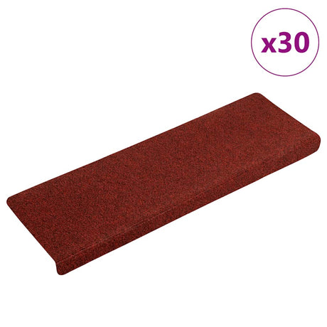 Vidaxl trapmatten zelfklevend 30 stuks 65x21x4 cm bordeaux rood