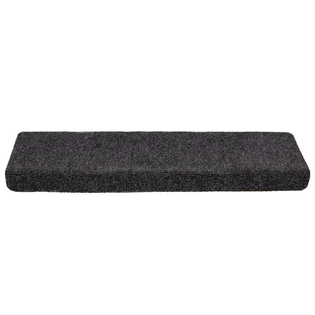 Vidaxl trapmatten zelfklevend 20 stuks 65x21x4 cm donkergrijs