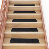Vidaxl trapmatten zelfklevend 30 stuks 76x20 cm zwart rechthoekig