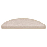 Vidaxl trapmatten 30 st 56x17x3 cm taupe halfrond
