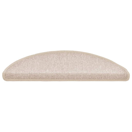 Vidaxl trapmatten 30 st 56x17x3 cm taupe halfrond
