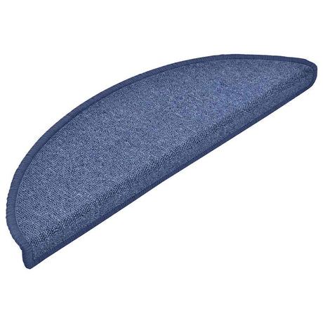 Vidaxl trapmatten 30 st 56x17x3 cm blauw halfrond