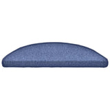 Vidaxl trapmatten 30 st 56x17x3 cm blauw halfrond