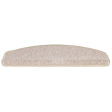 Vidaxl trapmatten 30 st 65x24x4 cm taupe halfrond groot