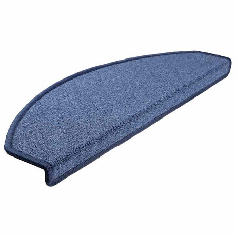 Vidaxl trapmatten 30 st 65x24x4 cm blauw halfrond groot