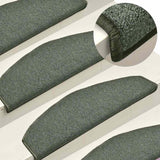 Vidaxl trapmatten 30 st 65x24x4 cm donkergroen halfrond groot