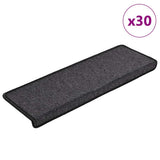 Vidaxl trapmatten 30 st 65x21x4 cm antraciet rechthoekige rand