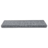 Vidaxl trapmatten 30 st 65x21x4 cm lichtgrijs met rechthoekige rand