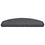 Vidaxl trapmatten 20 st 65x24x4 cm antraciet halfrond groot