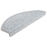 Vidaxl trapmatten 20 st 65x24x4 cm lichtgrijs halfrond groot