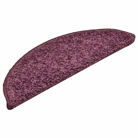 Vidaxl trapmatten 30 st 56x17x3 cm donkerpaars halfrond