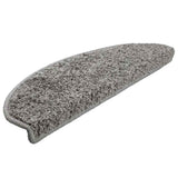 Vidaxl trapmatten 30 st 65x21x4 cm grijs halfrond groot