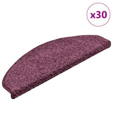 Vidaxl trapmatten 30 stuks 65x21x4 cm donkerpaars halfrond groot