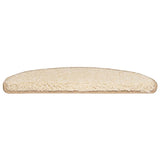 Vidaxl trapmatten 20 st 65x21x4 cm crème halfrond groot