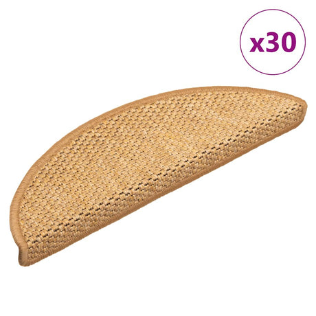 Vidaxl trapmatten zelfklevend sisal-look 30 stuks 56x17x3 cm sisal