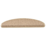 Vidaxl trapmatten zelfklevend sisal-look 30 st 65x21x4 cm zand