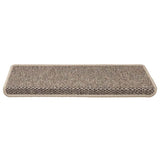 Vidaxl trapmatten zelfklevend 30 st sisal-look 65x21x4 cm donkerbeige