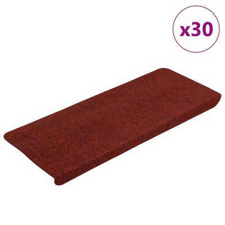 Vidaxl trapmatten zelfklevend 30 st 65x24,5x3,5 cm rood