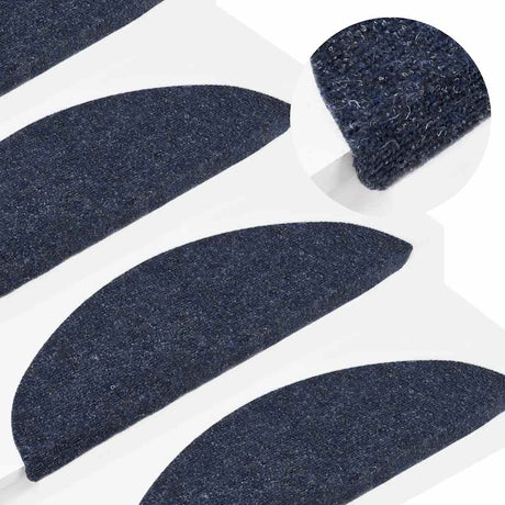 Vidaxl trapmatten zelfklevend 30 st 56x17x3 cm blauw