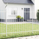 Vidaxl tuinhek 2 pcs wit 170 x 190 cm gepoedercoat staal