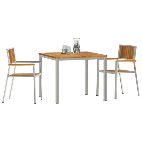 Vidaxl buiten eettafelset 3 st 90 x 90 x 75 cm