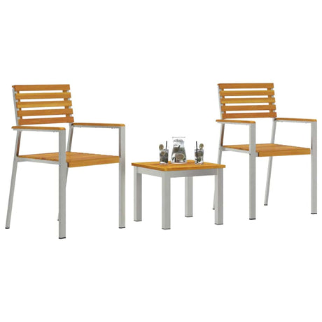Vidaxl tuin eettafelset 3 st bruin