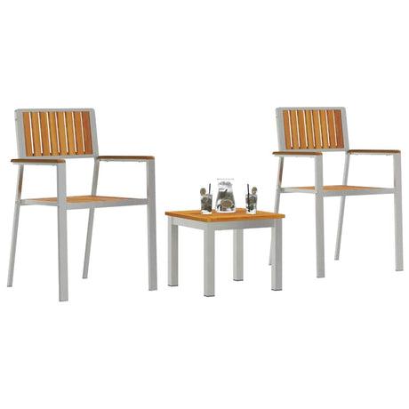 Vidaxl tuin eettafelset 3 st bruin