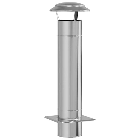 Vidaxl schouw verlenging zilver 25 x 25 x 82 cm roestvrij staal