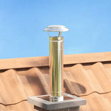 Vidaxl regenbescherming voor schoorsteen zilver 20 x 20 x 18 cm