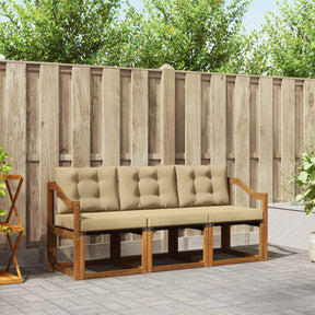 Vidaxl buiten bankenset 3 st natuurlijk en beige