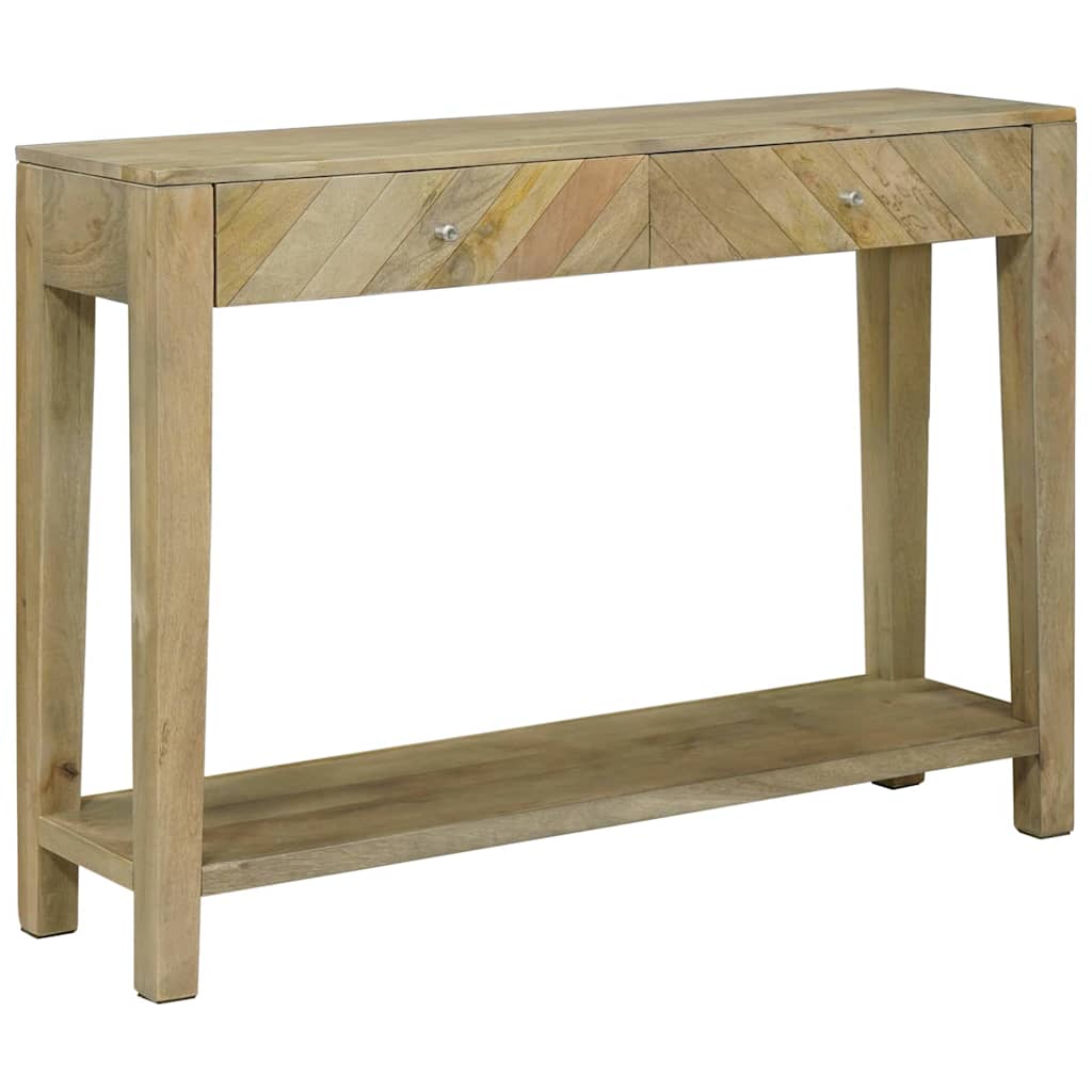 Vidaxl wandtafel natuurlijk grijs 110 x 30 x 80 cm massief mango hout
