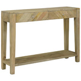 Vidaxl wandtafel natuurlijk grijs 110 x 30 x 80 cm massief mango hout