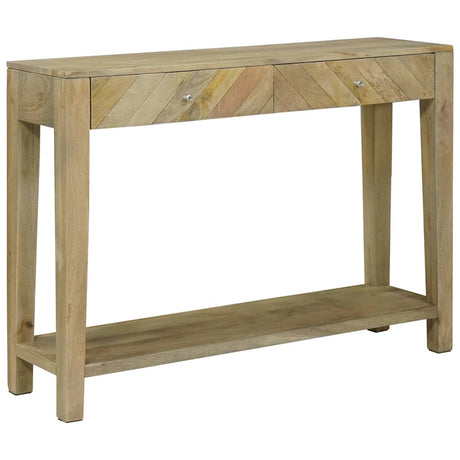 Vidaxl wandtafel natuurlijk grijs 110 x 30 x 80 cm massief mango hout