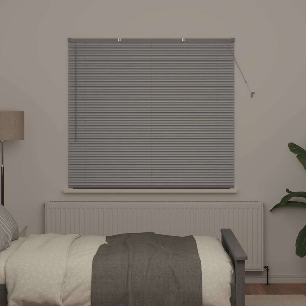 Vidaxl venetiaanse jaloezie zilver 130 x 140 cm 25 mm aluminium