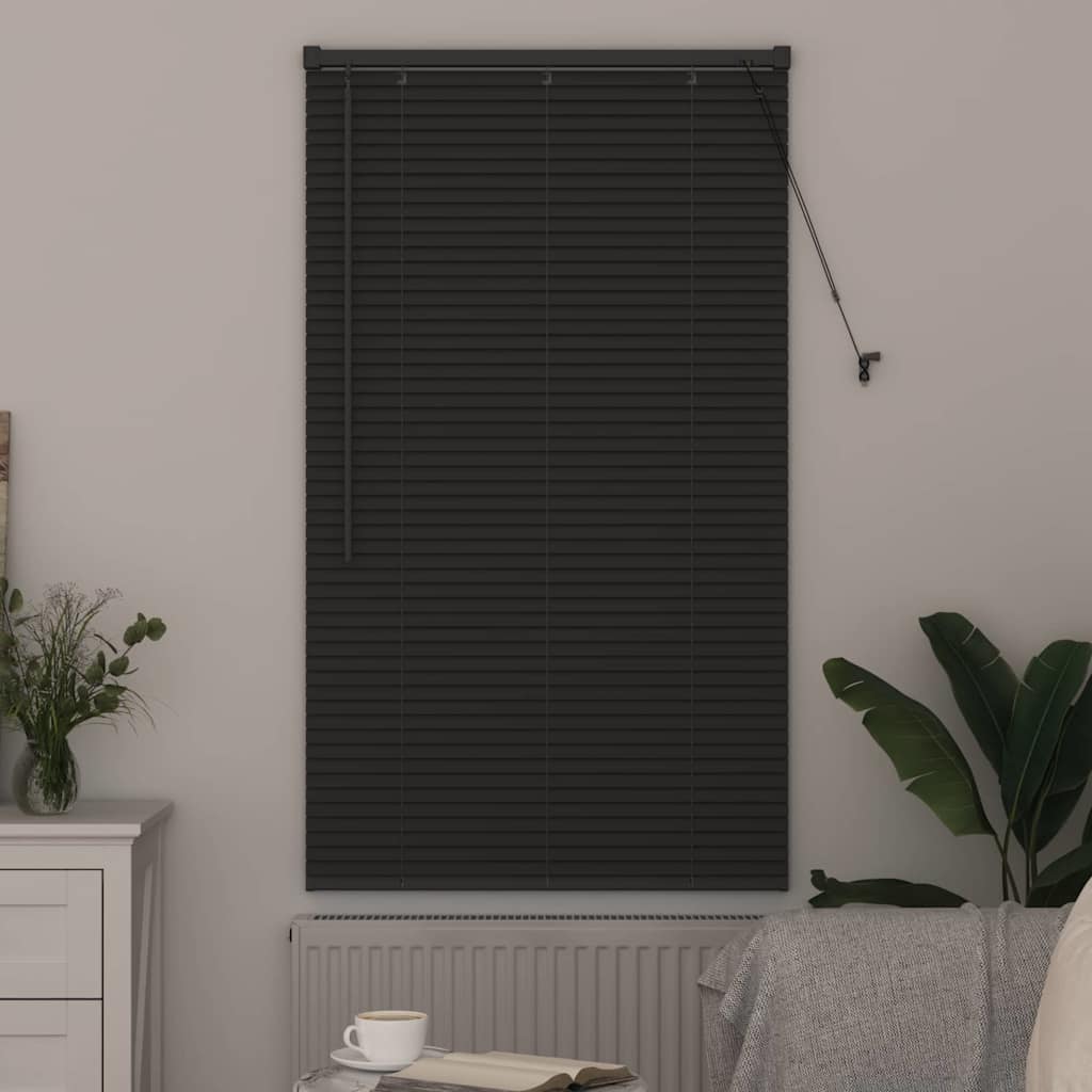 Vidaxl venetiaanse jaloezie donkergrijs 130 x 75 cm 25 mm aluminium